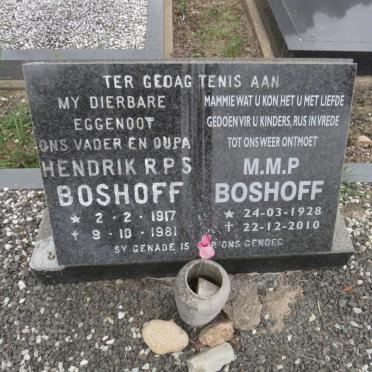 BOSHOFF Hendrik R.P.S. 1917-1981 &amp; M.M.P. 1928-2010