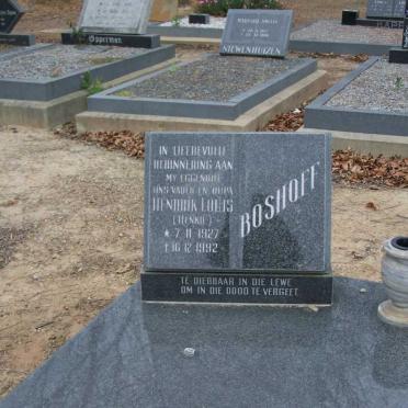 BOSHOFF Hendrik Louis 1927-1992