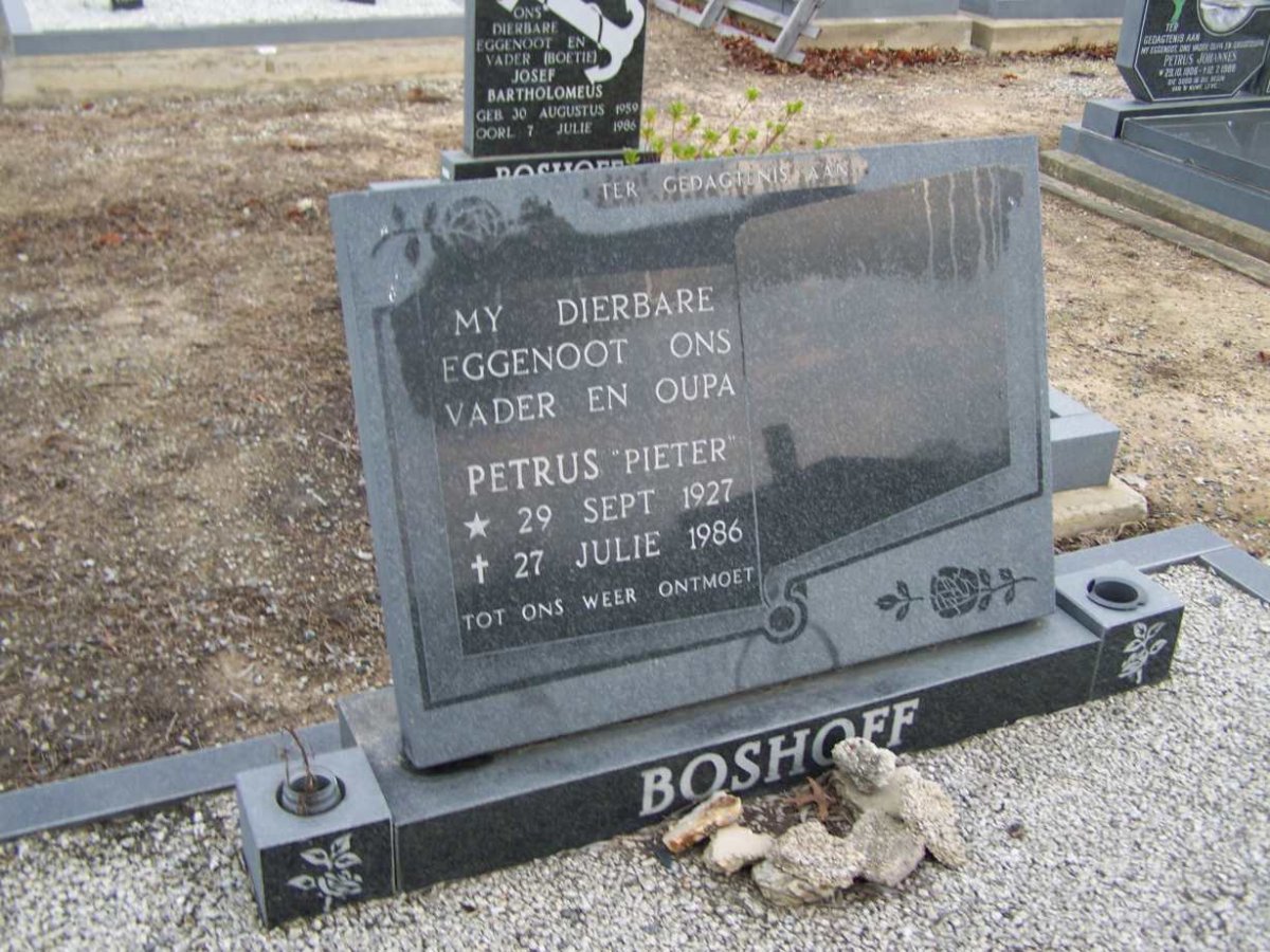 BOSHOFF Petrus Pieter 1927-1986
