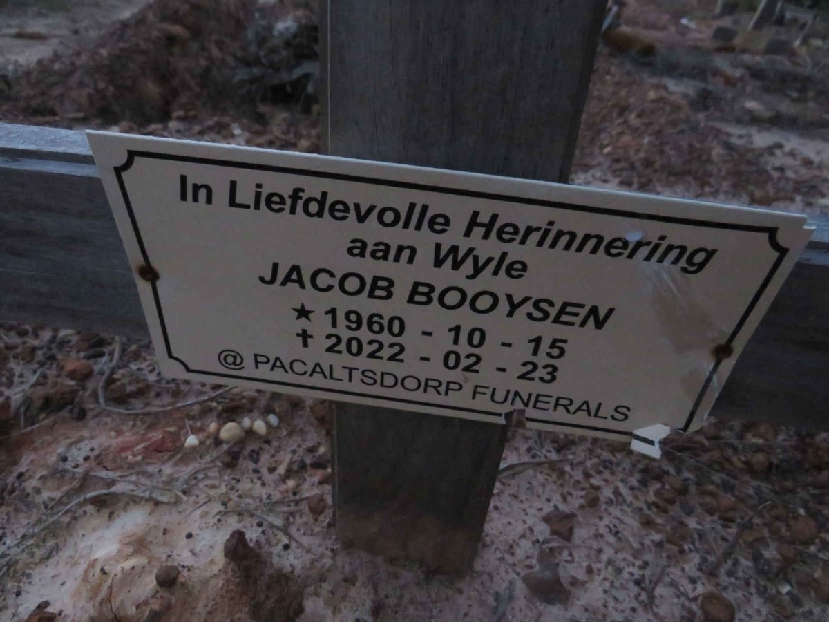 BOOYSEN Jacob 1960-2022