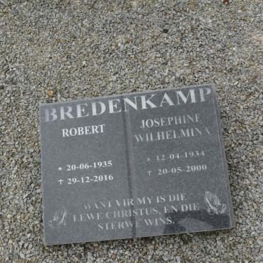 BREDENKAMP Robert 1935-2016 & Josephine Wilhelmina 1934-2000