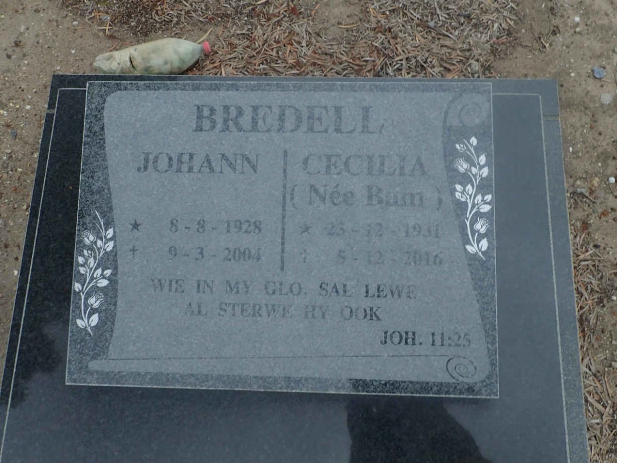 BREDELL Johann 1928-2004 & Cecilia BAM 1931-2016