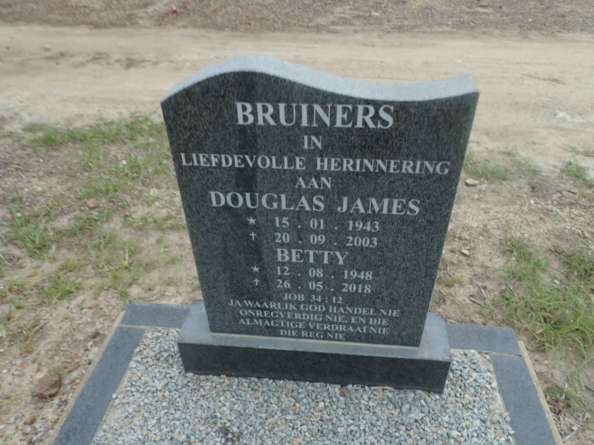 BRUINERS Douglas James 1943-2003 & Betty 1948-2018