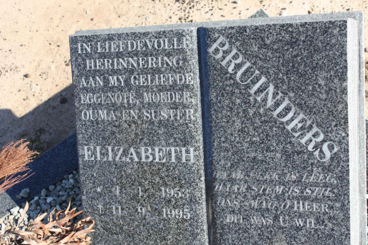 BRUINDERS Elizabeth 1953-1995
