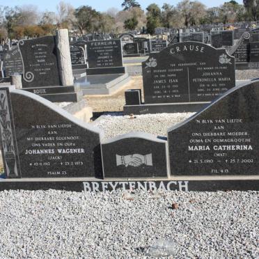 BREYTENBACH Johannes Wagener 1912-1973 &amp; Maria Catherina 1910-2002