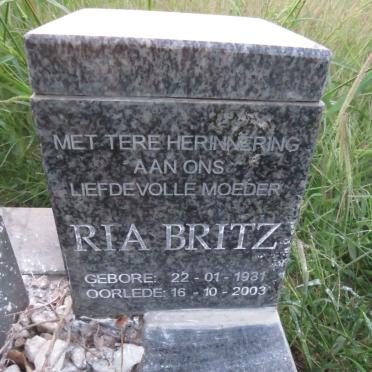 BRITZ Jan Abraham 1918-1979 & Ria 1931-2003 _2