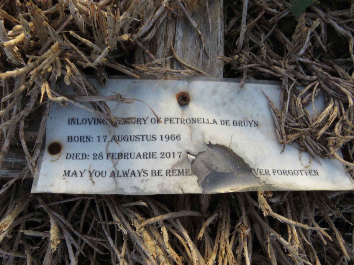 BRUYN Petronella, de 1966-2017