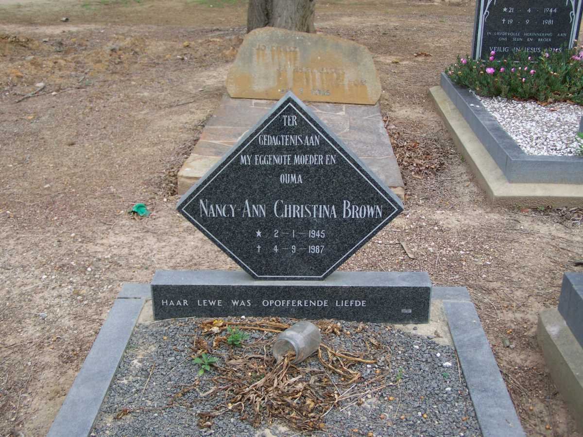 BROWN Nancy-Ann Christina 1945-1987