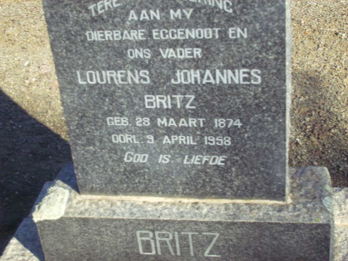 BRITZ Lourens Johannes 1874-1958