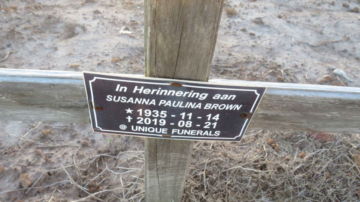 BROWN Susanna Paulina 1935-2019