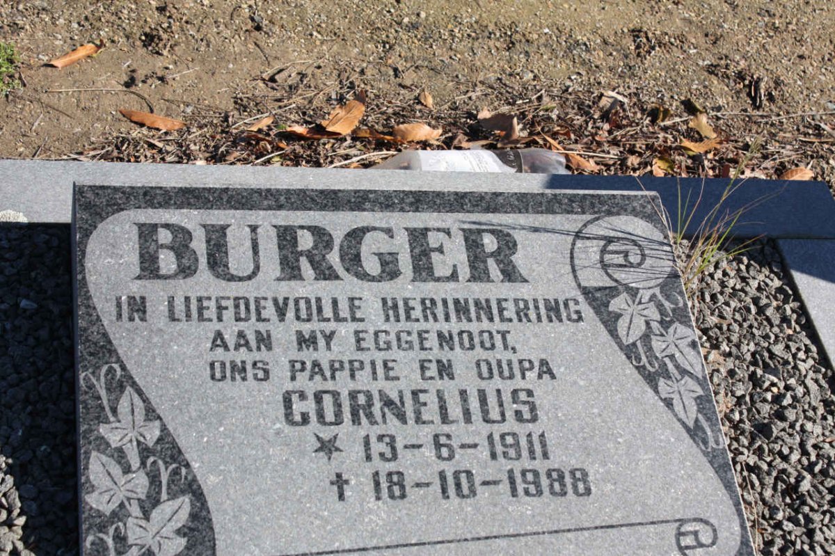 BURGER Cornelius 1911-1988
