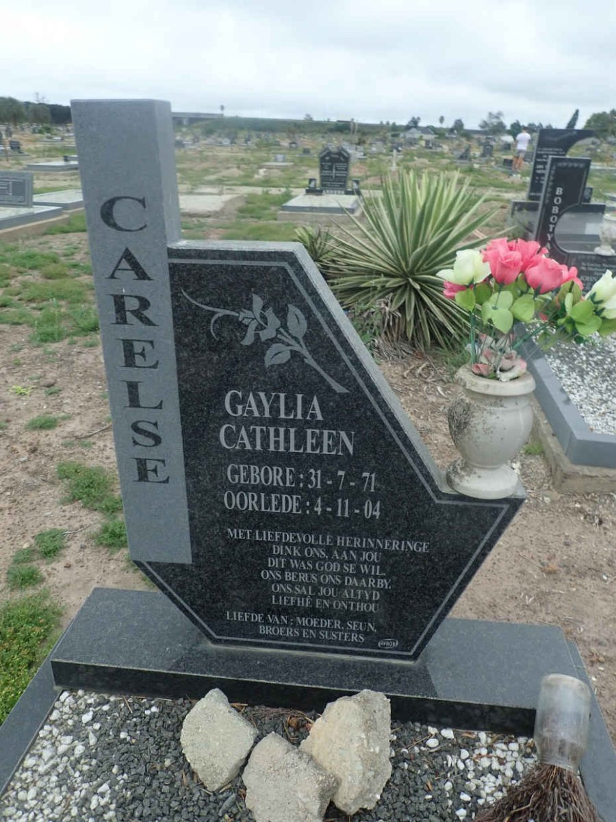 CARELSE Gaylia Cathleen 1971-2004