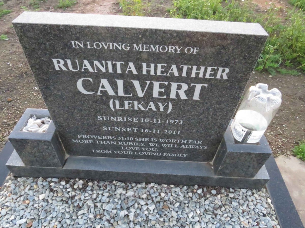 CALVERT Ruanita Heather nee LEKAY 1973-2011