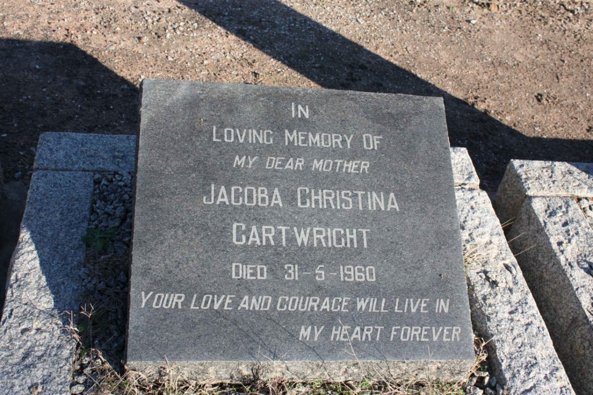 CARTWRIGHT Jacoba Christina -1960