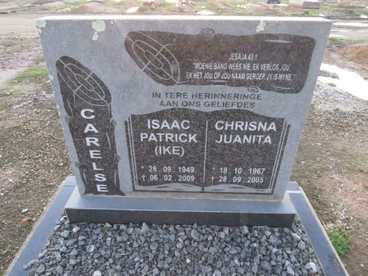 CARELSE Isaac Patrick 1949-2009 & Chrisna Juanita 1967-2005