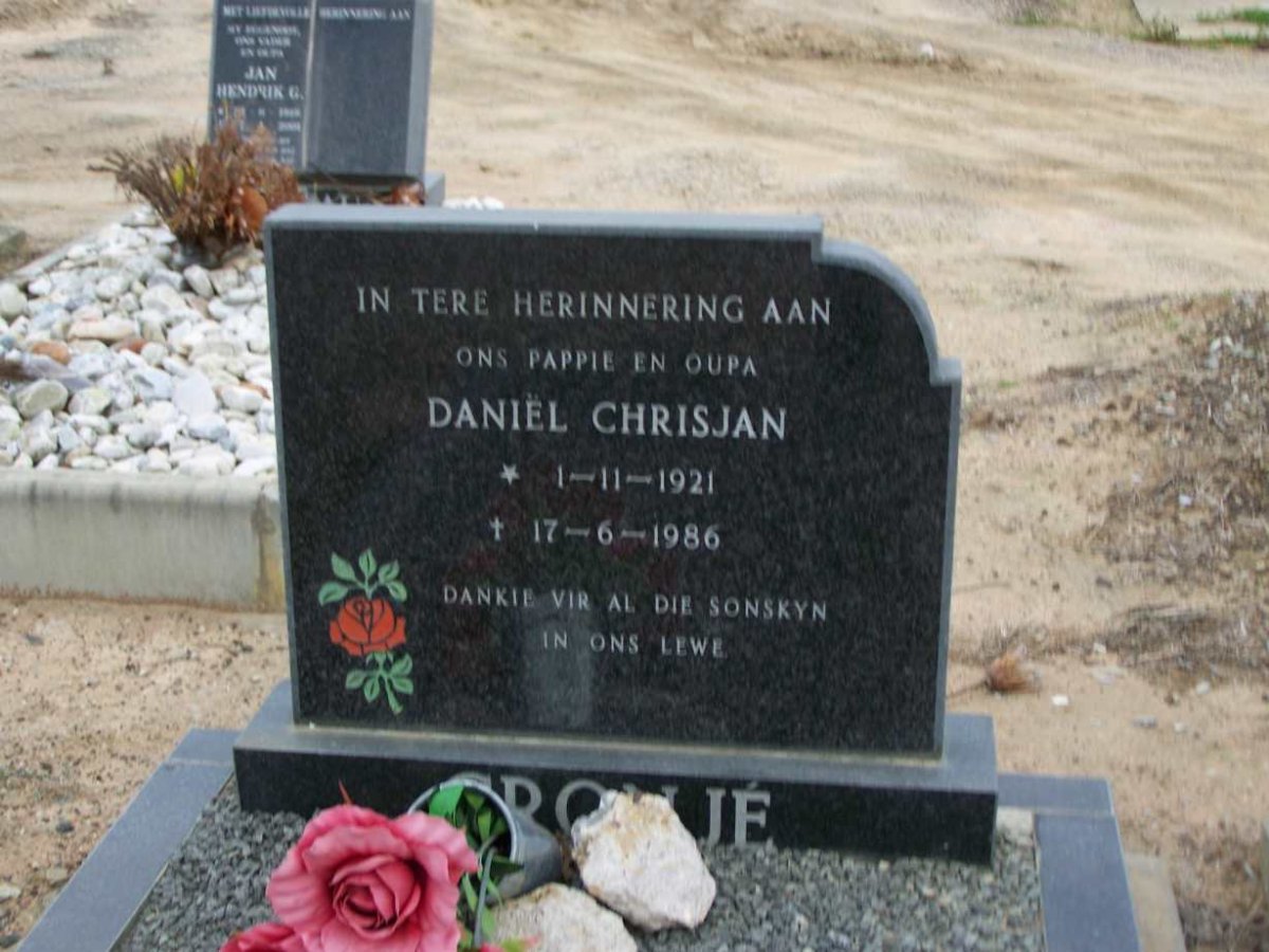 CRONJE Daniel Chrisjan 1921-1986