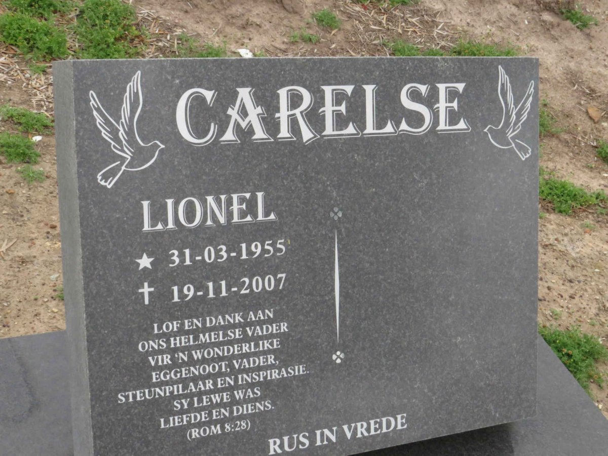 CARELSE Lionel 1955-2007