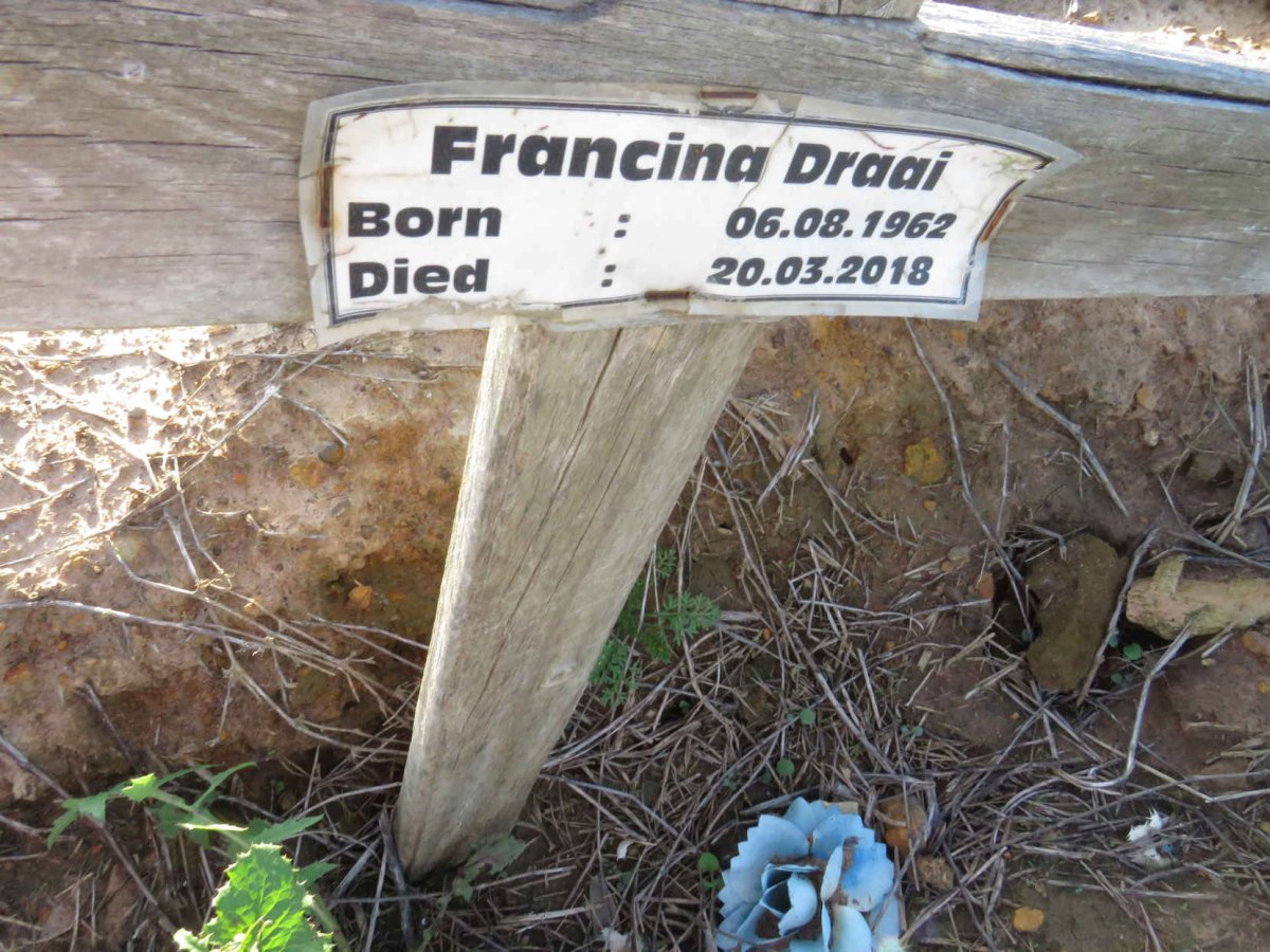 DRAAI Francina 1962-2018