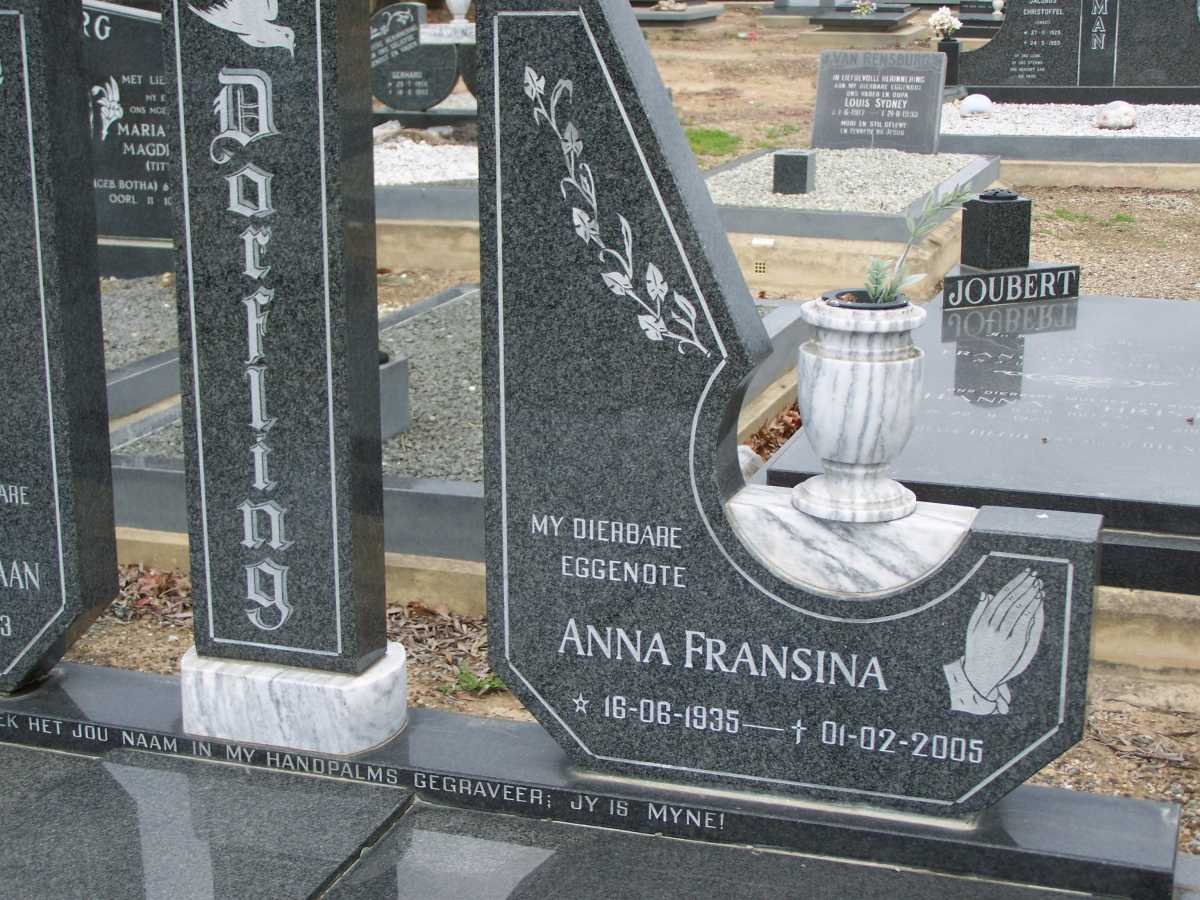 DORFLING Stephanus Christiaan 1928-1993 &amp; Anna Fransina 1935-2005 _1