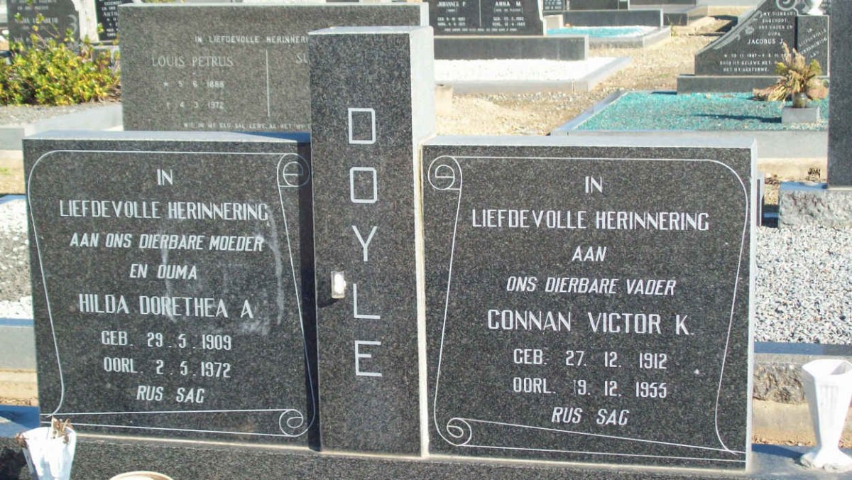 DOYLE Connan Victor K. 1912-1955 &amp; Hilda Dorethea A. 1909-1972