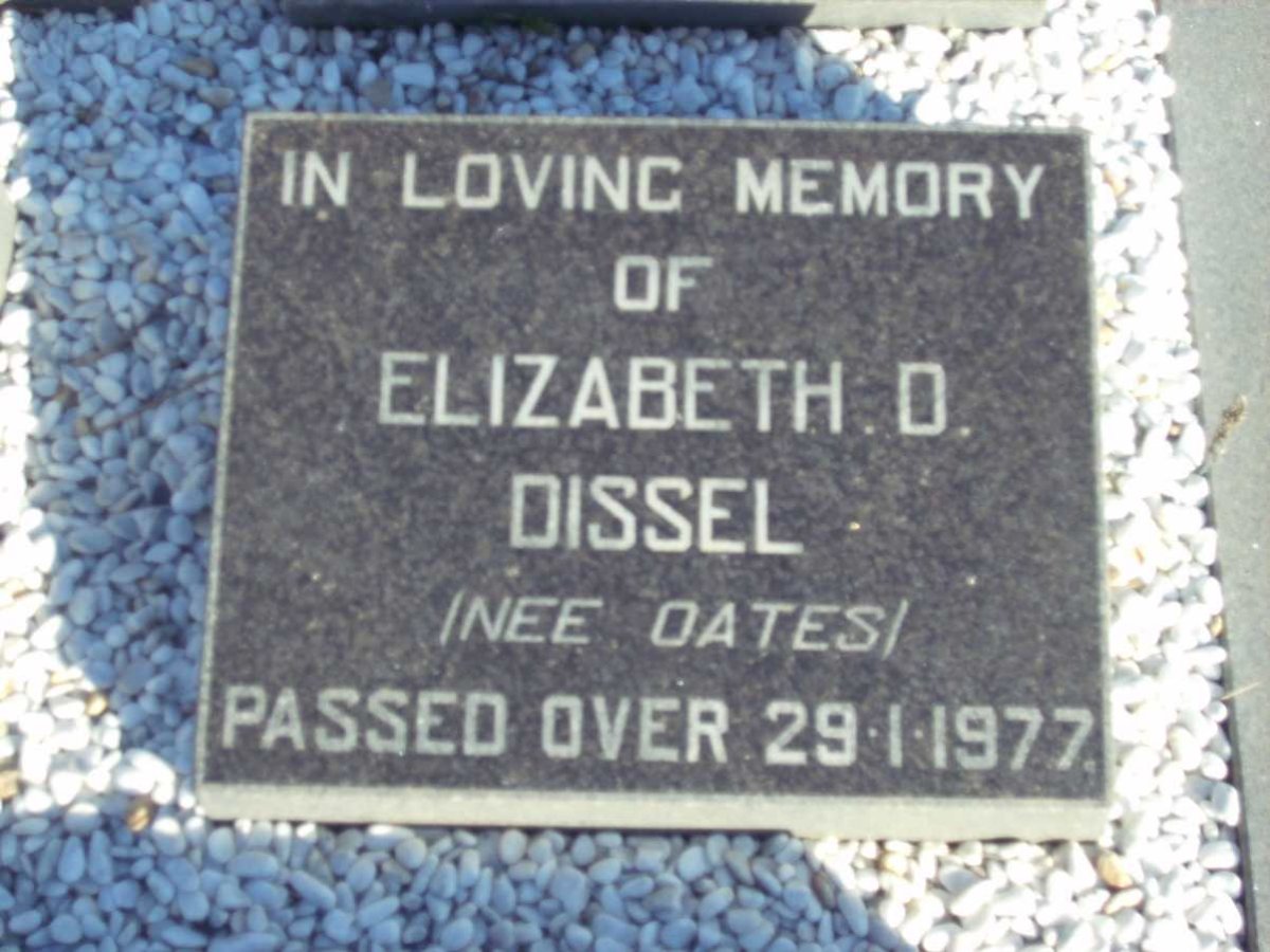 DISSEL Elizabeth D. nee OATES -1977
