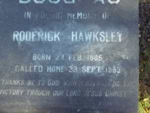 DOUGLAS Roderick Hawksley 1885-1969