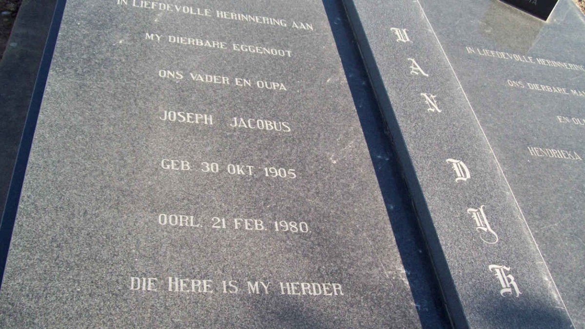 DYK Joseph Jacobus, van 1905-1980 &amp; Hendrieka Johanna Maria 1919-1989 _2