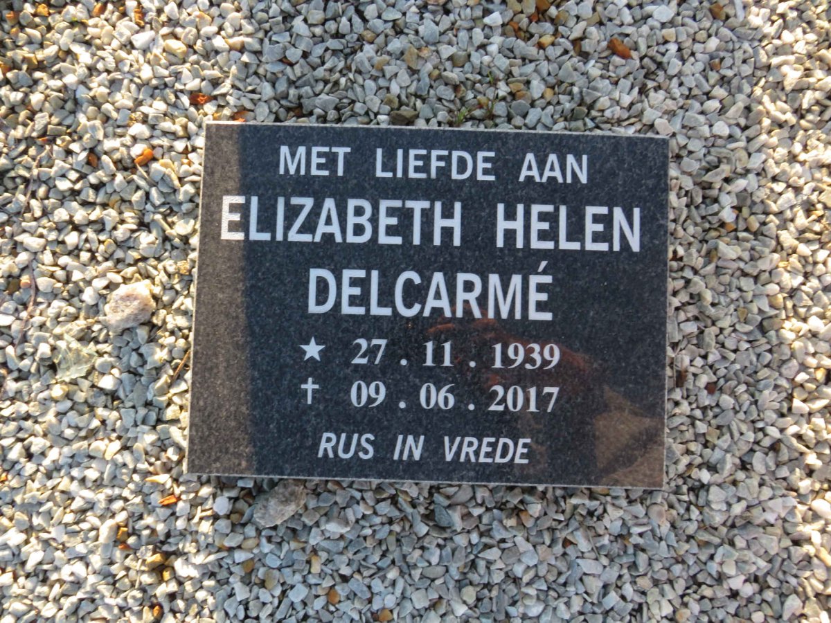 DELCARME Elizabeth Helen 1939-2017