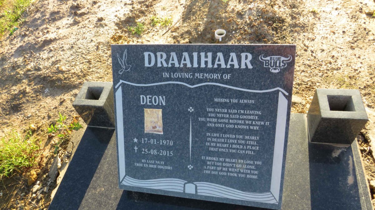 DRAAIHAAR Deon 1970-2015