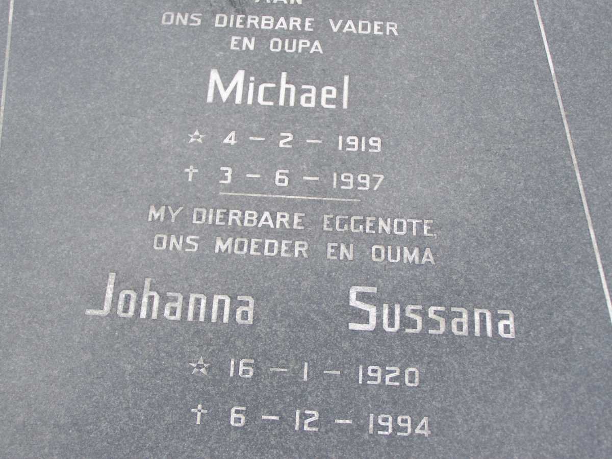 EKSTEEN Michael 1919-1997 &amp; Johanna Sussana 1920-1994