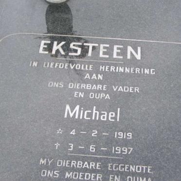 EKSTEEN Michael 1919-1997 &amp; Johanna Sussana 1920-1994