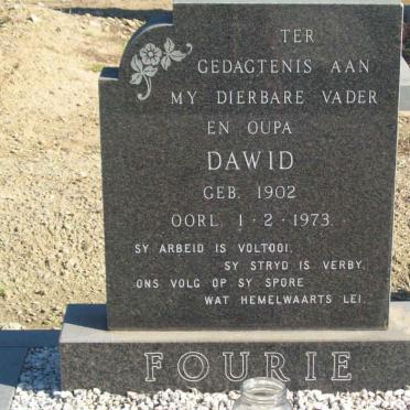 FOURIE Dawid 1902-1973