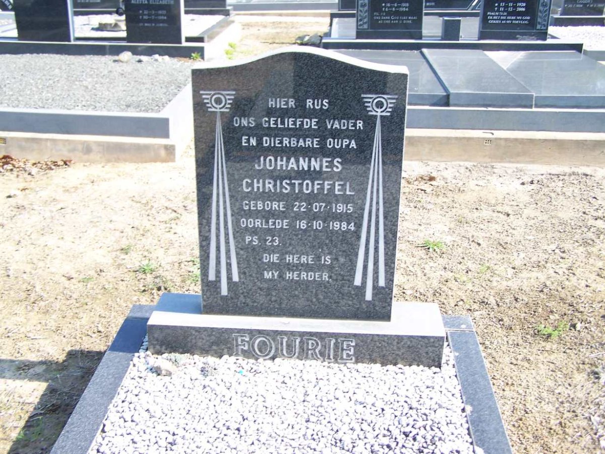 FOURIE Johannes Christoffel 1915-1984