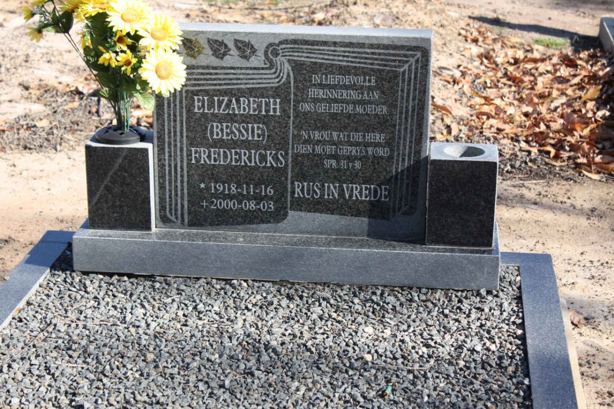 FREDERICKS Elizabeth 1918-2000