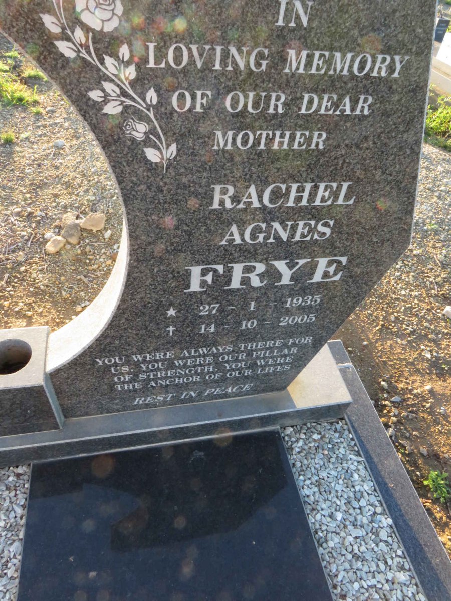 FRYE Rachel Agnes 1935-2005