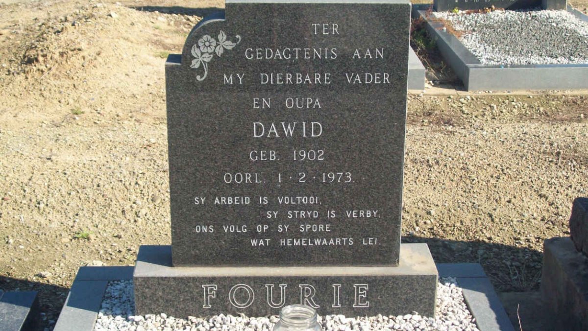 FOURIE Dawid 1902-1973