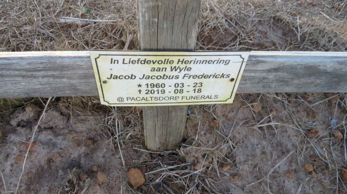 FREDERICKS Jacob Jacobus 1960-2019