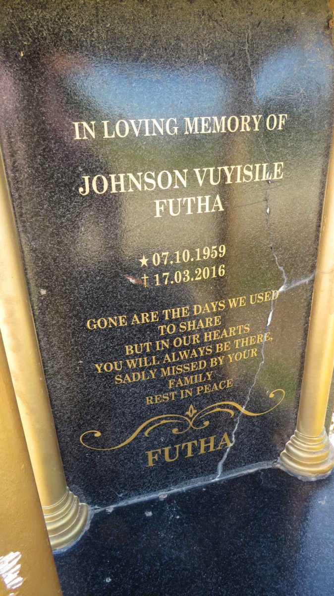 FUTHA Johnson Vuyisile 1959-2016
