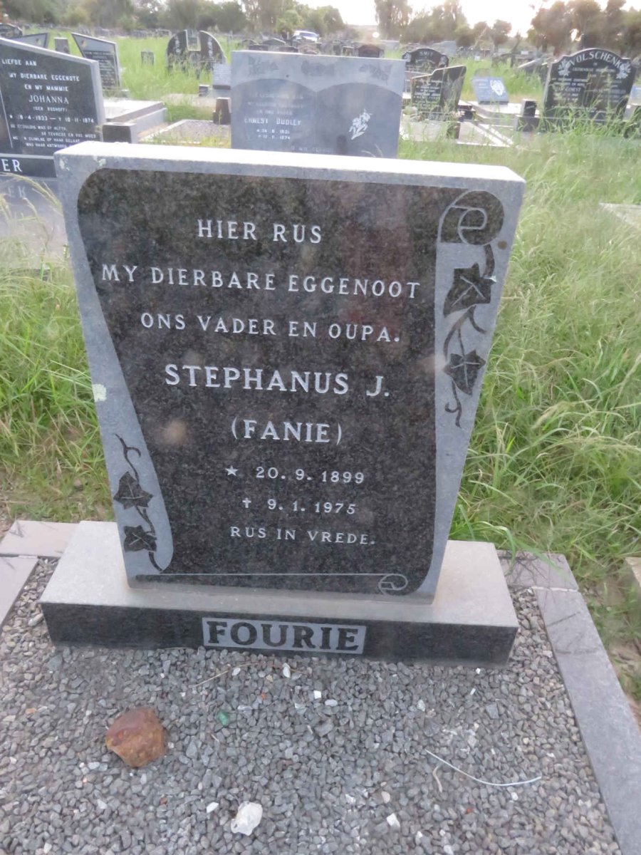 FOURIE Stephanus J. 1899-1975