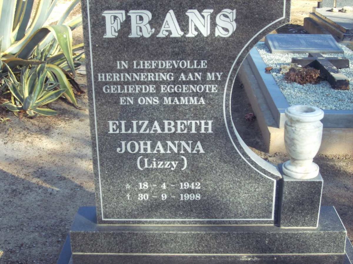 FRANS Elizabeth Johanna 1942-1998