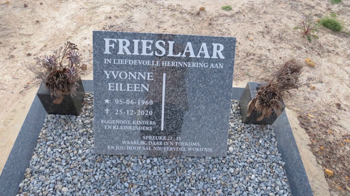FRIESLAAR Yvonne Eileen 1960-2020
