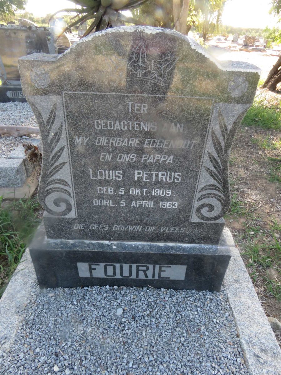FOURIE Louis Petrus 1909-1963