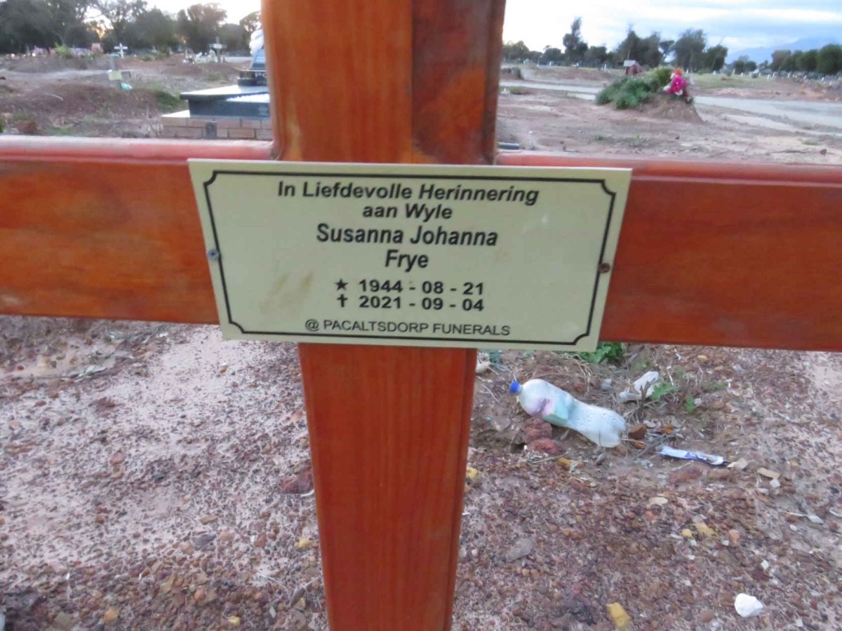 FRYE Susanna Johanna 1944-2021