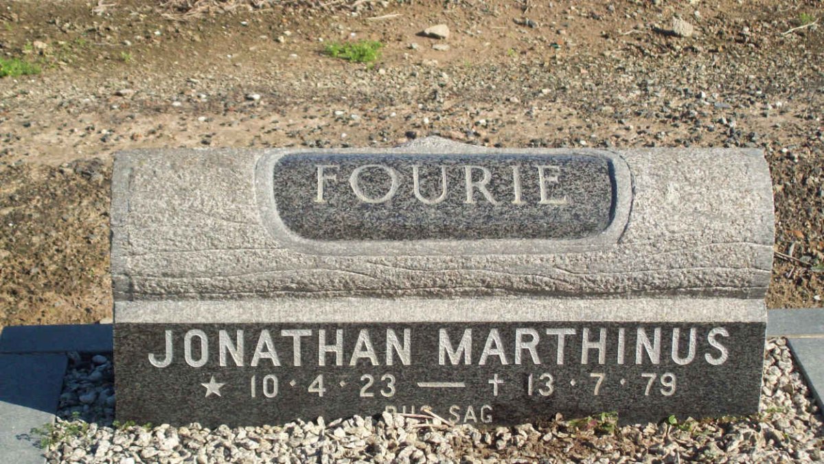 FOURIE Jonathan Marthinus 1923-1979