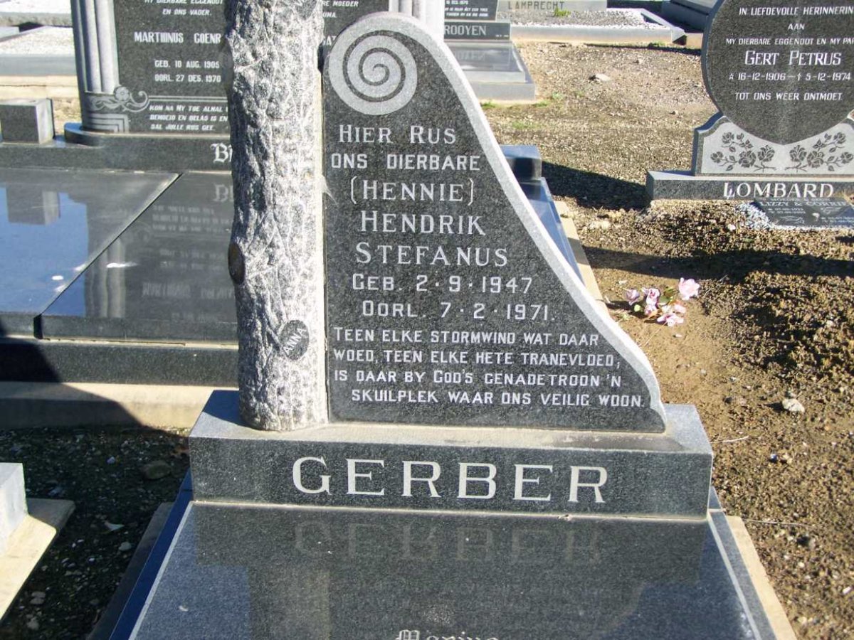GERBER Hendrik Stefanus 1947-1971