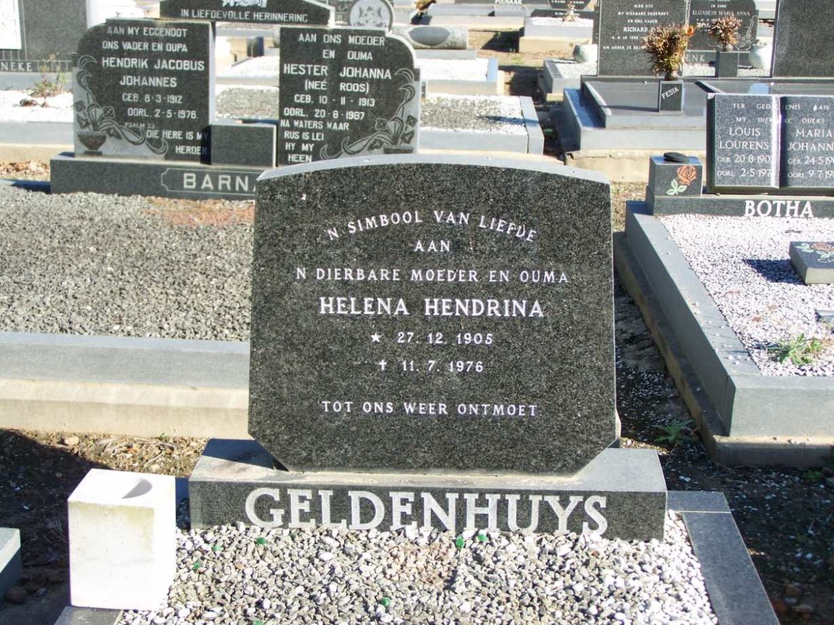 GELDENHUYS Helena Hendrina 1905-1976
