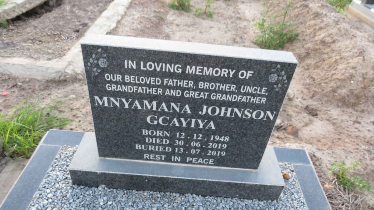 GCAYIYA Mnyamana Johnson 1948-2019