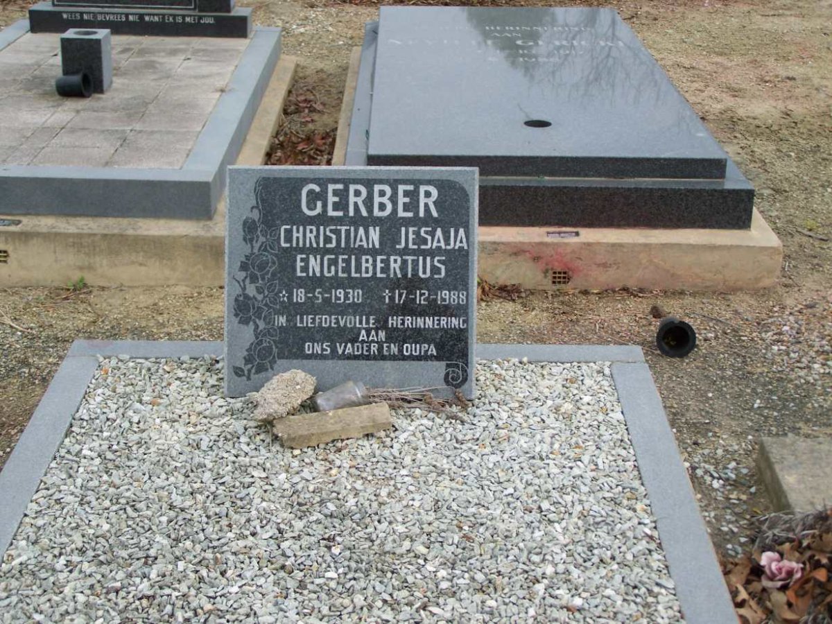 GERBER Christian Jesaja Engelbertus 1930-1988