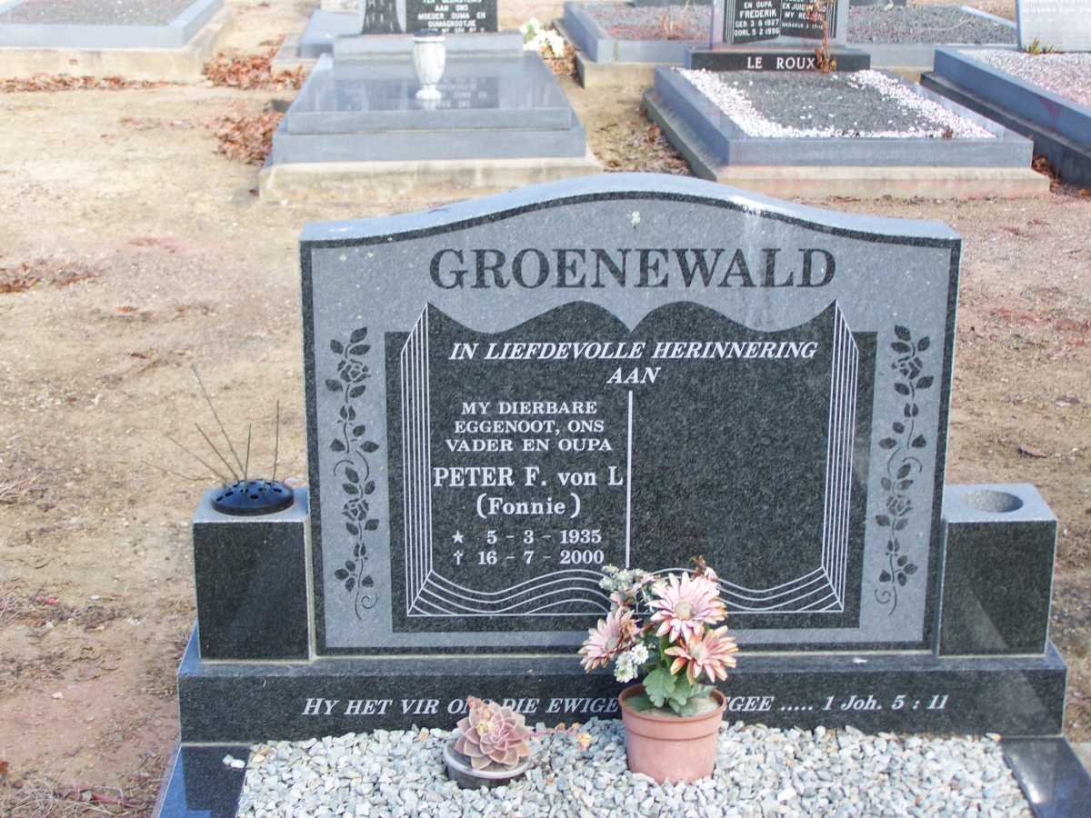 GROENEWALD Peter F. von L. 1935-2000