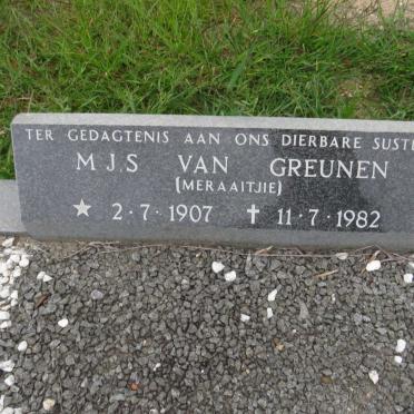 GREUNEN M.J.S., van 1907-1982